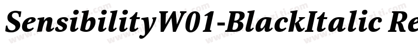 SensibilityW01-BlackItalic Regular字体转换